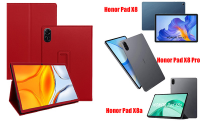 Чехол-подставка CRAYTON для Honor Pad X8, Pad X8 Pro, Pad X8a – стиль, защита и ручная сборка, цвет Красный