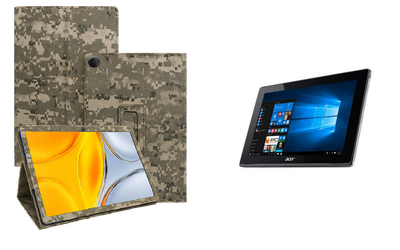 Чехол-подставка CRAYTON для Acer One 10 S1003 – стиль, защита и ручная сборка, цвет Пиксель М14
