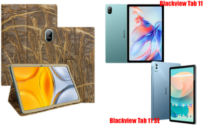 Чехол-подставка CRAYTON для Blackview Tab 11, Tab 11 SE – стиль, защита и ручная сборка, цвет Камыш