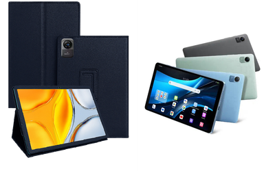 Чехол-подставка CRAYTON для Blackview Oscal Pad 5 – стиль, защита и ручная сборка, цвет Синий тм