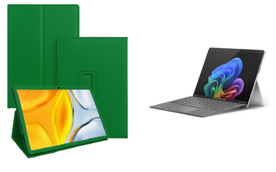 Чехол-подставка CRAYTON для Microsoft Surface 11 pro Copilot+ – стиль, защита и ручная сборка, цвет Зеленый тм