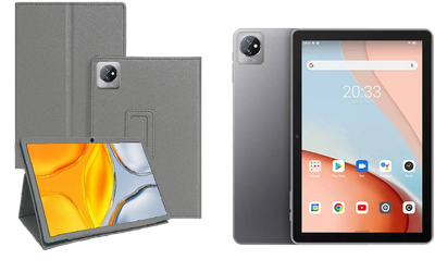 Чехол-подставка CRAYTON для Blackview Tab 70 – стиль, защита и ручная сборка, цвет Серый тм