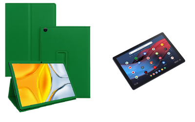 Чехол-подставка CRAYTON для Google Pixel Slate m3 – стиль, защита и ручная сборка, цвет Зеленый тм