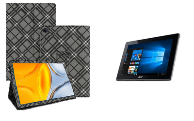 Чехол-подставка CRAYTON для Acer One 10 S1003 – стиль, защита и ручная сборка, цвет Клетка