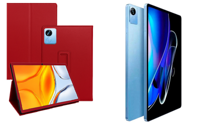 Чехол-подставка CRAYTON для realme Pad X – стиль, защита и ручная сборка, цвет Красный