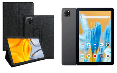 Чехол-подставка CRAYTON для Blackview Oscal Pad 70 – стиль, защита и ручная сборка, цвет Крокодил