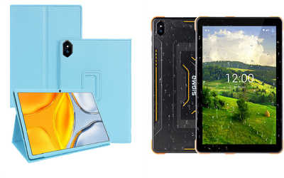 Чехол-подставка CRAYTON для Sigma mobile TAB A1033 X-treme – стиль, защита и ручная сборка, цвет Голубой