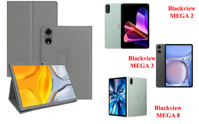 Чехол-подставка CRAYTON для Blackview MEGA 2, MEGA 3, MEGA 8 – стиль, защита и ручная сборка, цвет Серый тм