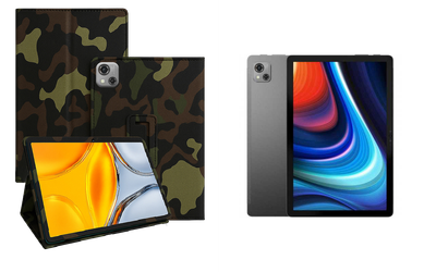 Чехол-подставка CRAYTON для Blackview Oscal Pad 13 – стиль, защита и ручная сборка, цвет Хаки тм