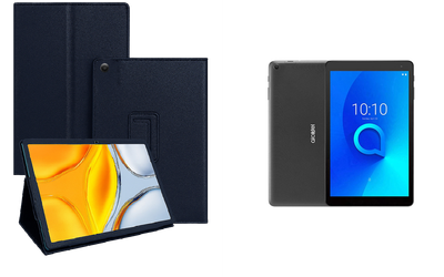 Чехол-подставка CRAYTON для Alcatel 1T 10 (8082) 10.1 – стиль, защита и ручная сборка, цвет Синий тм
