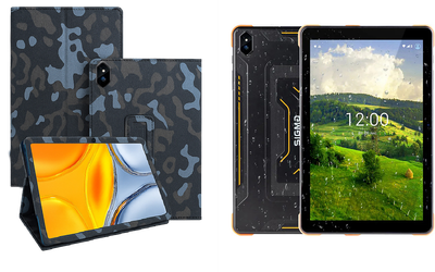 Чехол-подставка CRAYTON для Sigma mobile TAB A1033 X-treme – стиль, защита и ручная сборка, цвет Хаки зима