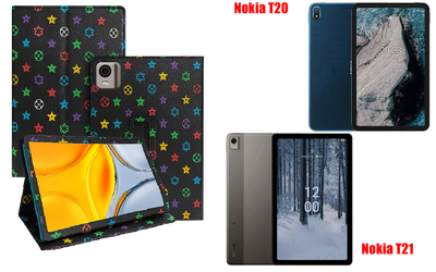 Чехол-подставка CRAYTON для Nokia T20, Nokia T21 – стиль, защита и ручная сборка, цвет Л черный