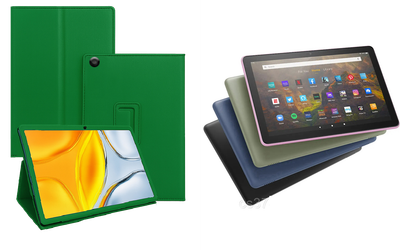 Чехол-подставка CRAYTON для Amazon Fire HD 10 (11th gen. 2021) – стиль, защита и ручная сборка, цвет Зеленый тм