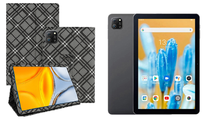 Чехол-подставка CRAYTON для Blackview Oscal Pad 70 – стиль, защита и ручная сборка, цвет Клетка