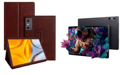 Чехол-подставка CRAYTON для ZTE Nubia Pad 3D – стиль, защита и ручная сборка, цвет Карминовый