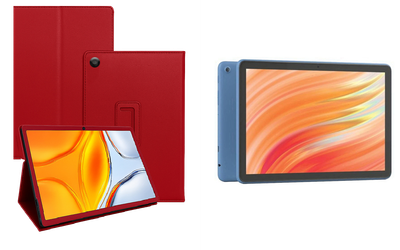 Чехол-подставка CRAYTON для Amazon Fire HD 10 (13th gen) – стиль, защита и ручная сборка, цвет Красный