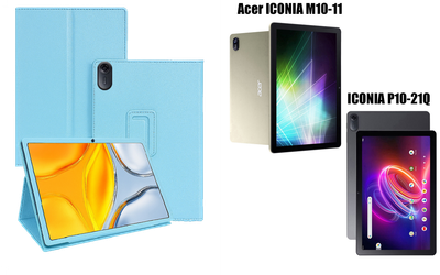 Чехол-подставка CRAYTON для Acer ICONIA M10-11, ICONIA P10-21Q – стиль, защита и ручная сборка, цвет Голубой