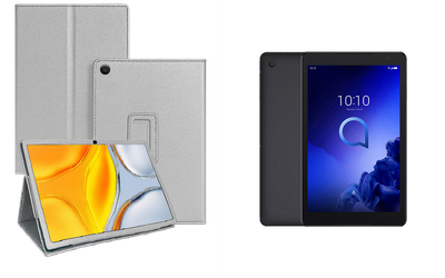 Чехол-подставка CRAYTON для Alcatel 3T 10 (2020) – стиль, защита и ручная сборка, цвет Серебро