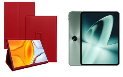 Чехол-подставка CRAYTON для OnePlus Pad, Pad 2, Pad Go, Pad Pro – стиль, защита и ручная сборка, цвет Красный
