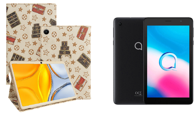 Чехол-подставка CRAYTON для Alcatel 1T 7 4G (9013X) – стиль, защита и ручная сборка, цвет Л белый