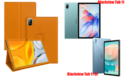 Чехол-подставка CRAYTON для Blackview Tab 11, Tab 11 SE – стиль, защита и ручная сборка, цвет Оранжевый