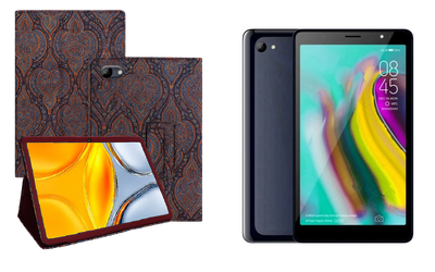 Чехол-подставка CRAYTON для Tecno Tab 7 P704a – стиль, защита и ручная сборка, цвет Пестрый
