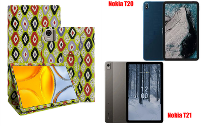 Чехол-подставка CRAYTON для Nokia T20, Nokia T21 – стиль, защита и ручная сборка, цвет Камни