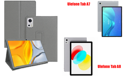 Чехол-подставка CRAYTON для Ulefone Tab A7, Tab A8 – стиль, защита и ручная сборка, цвет Серый тм