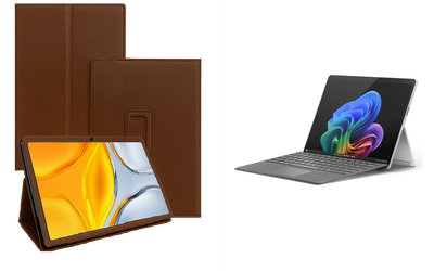 Чехол-подставка CRAYTON для Microsoft Surface 11 pro Copilot+ – стиль, защита и ручная сборка, цвет Коричневый св