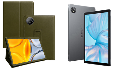 Чехол-подставка CRAYTON для Blackview Tab 80 – стиль, защита и ручная сборка, цвет Оливковый