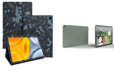 Чехол-подставка CRAYTON для Google Pixel Tablet 2023 – стиль, защита и ручная сборка, цвет Хаки зима