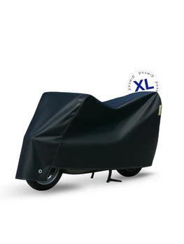 Захисний чохол для мотоцикла 195х103х90 см, Розмір XL, Водостійкий тент на мотоцикл, Моточохол з термостійкими панелями, Накидка на мотоцикл, Чорна (5913707770)