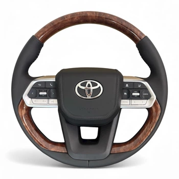 Кермо для Toyota Land Cruiser 100, Prado 120. В стилі LC300. Під оригінальний колір салону. Подушка зі шкіри - хром