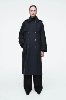 Пальто жіноче COS hooded wool duffle coat 1244880001 34 Синій
