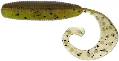 Силікон Reins Fat G-Tail Grub 4" B08 Green Pumpkin Chart Melon (8 шт/уп.)