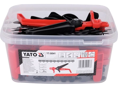 System poziomowania płytek Yato YT-36941 Y 2 mm Zestaw 100 szt +50 szt +50 szt + szczypce (5906083125133)