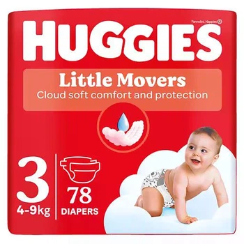 Підгузки Huggies Little Movers Jumbo розмір 3 (4-9 кг), 78 шт