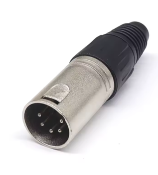 Кабельный аудио разъем XLR 5-контактный (папа), серебряный, 1 шт