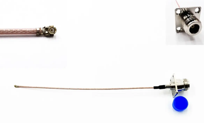 Пігтейл N-Type-Female фланцевий - UFL ВЧ кабель перехідник RG 178 20 см
