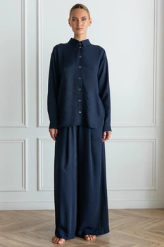 Пижама Forli Пижамный костюм с брюками шелк/хлопок Dove L-XXL Синий SL0088-14-69_L-XXL