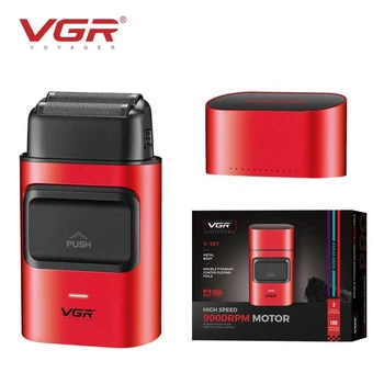 Электробритва VGR V-307 RED шейвер, двойное лезвие, 2000mAh, 9000 RPM