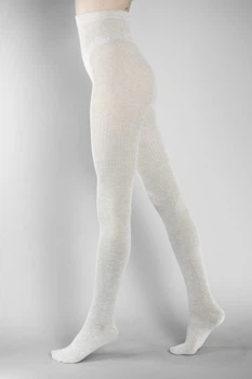 Колготи жіночі бавовняні COTTON 300 (рубчик), р.2, beige