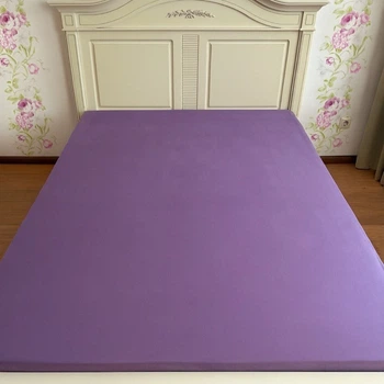 Простынь на резинке 160х200 фиолетовая Велюр Colorful Home VP4