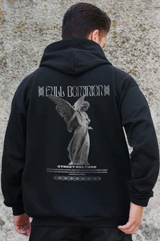 Чоловіче Утеплене Зіп Худі На Флісі Зіпер З Принтом Dominion Kane Black S/M (8055804)