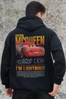 Чоловіче Утеплене Зіп Худі На Флісі Зіпер З Принтом Mcqueen Kane Black S/M (8055836)