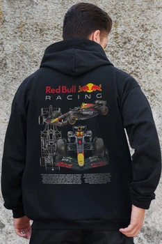 Чоловіче Утеплене Зіп Худі На Флісі Зіпер З Принтом Redbull Kane Black S/M (8055848)
