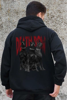 Чоловіче Утеплене Зіп Худі На Флісі Зіпер З Принтом Deathrow Kane Black S/M (8055798)