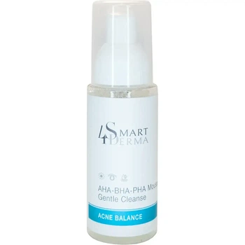 Мультикислотная пенка для жирной и проблемной кожи AHA-BHA-PHA Gentle Cleanse Smart4Derma, 80 мл.