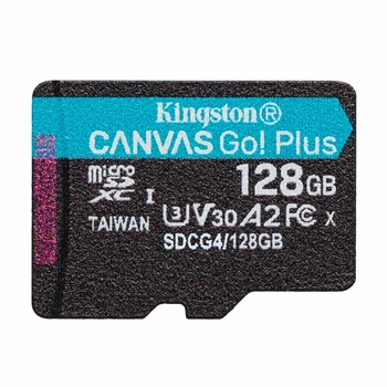 Карта памяти microSDXC (UHS-1 U3) Kingston Canvas Go! Plus 128Gb class 10 A2 V30 (R200MB/s) SDCG4/128GBSP