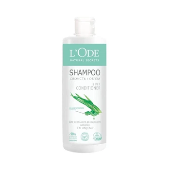Шампунь-кондиционер для жирных волос 2 in 1 L'ODE Natural secrets Алоэ и прополис 400 мл